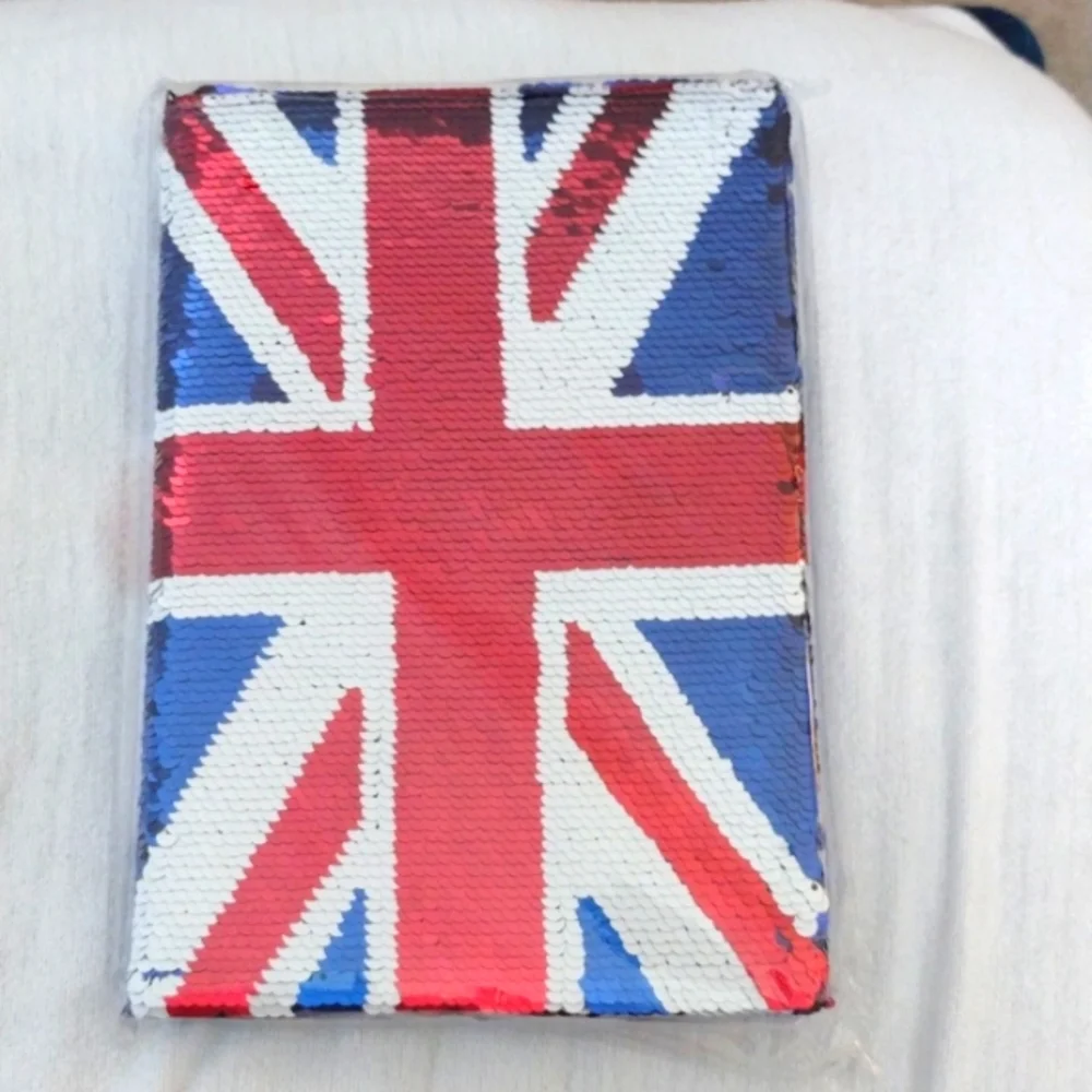 NWT 96 page ruled sheets notebook British flag Union Jack England journal sparkl